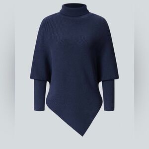 HALARA High Neck Long Sleeve Asymmetric Hem Work Sweater NWT